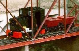 My Lego loco on a bridge